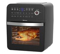 EMtronics Retro Air Fryer Oven Combi, Rotisserie and Grill, Large Family Size 12L with 16 Pre-Set Menus for Oil Free Cooking - Black