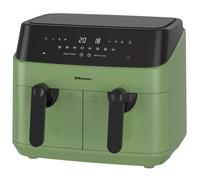 Emtronics Double Basket Air Fryer Large Digital 9 Litre With Timer - Sage Green