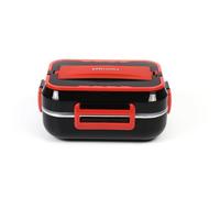 EMtronics Electric Heated Lunch Box 1.5L 12V or 220v for Home or Travelling Car/Lorry Use with Spoon and Fork - Red