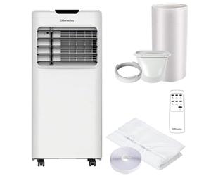 EMtronics EMAC12KW 12,000BTU Portable Air Conditioner, Dehumidifier and Cooling Fan with Remote Control, 24 Hour Timer and Air Con Window Vent Kit - White