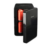 EMtronics EMMF6LBLK Compact Mini Cooler Fridge 6 Litre, 8 Can Portable AC+DC Power For Bedrooms, Cars, Offices; Skincare, Makeup, Cosmetics, Food (Black)