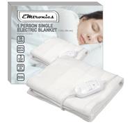 Emtronics Heated Electric Under Blanket 3 Heat Settings Single Size 135Cm X 65Cm, White
