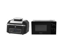 Emtronics Kitchen Set 6.3L Air Fryer Health Grill & 20L 700W Microwave - Black