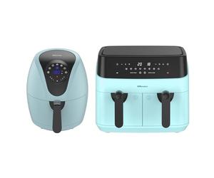 Emtronics Kitchen Set - Dual Drawer 9L & Manual Single 4.5L Air Fryer - Aqua