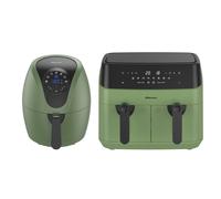 Emtronics Kitchen Set - Dual Drawer 9L & Single 4.5L Air Fryer - Sage Green