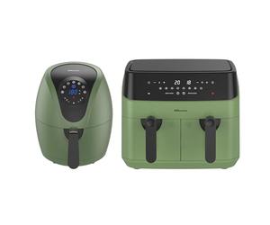 Emtronics Kitchen Set - Dual Drawer 9L & Single 4.5L Air Fryer - Sage Green
