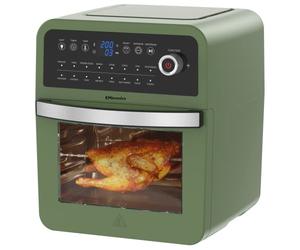 EMtronics Retro Air Fryer Oven Combi, Rotisserie and Grill, Large Family Size 12L with 16 Pre-Set Menus for Oil Free Cooking - Sage Green