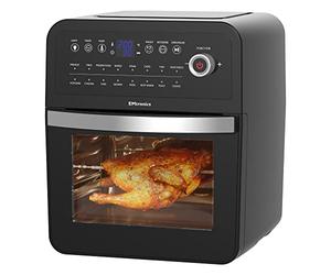 EMtronics Retro Air Fryer Oven Combi, Rotisserie and Grill, Large Family Size 12L with 16 Pre-Set Menus for Oil Free Cooking - Black