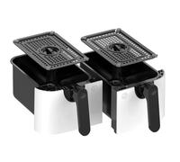 EMtronics RLDR91 9L Dual Air Fryer Drawer Set with Crisper Racks - White