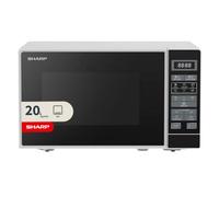 EMtronics Sharp 20L 800W White Digital Microwave With Programmes, Eco & 11 Power Levels