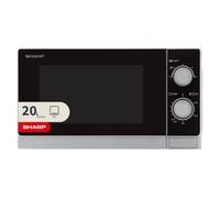 Sharp 20 Litre Solo Microwave 800W in Silver with Dial Control - R200INW-UK | 5 Power Levels | 35-Minute Timer | Defrost by Weight and Time | 25.5cm Turntable | Easy-Clean Interior | Internal Light