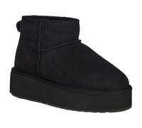 Emu Australia Stinger Micro Flatform Ultra Mini Sheepskin Boots Black
