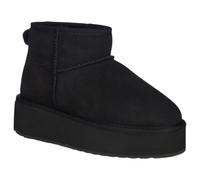 Emu Australia Stinger Micro Flatform Ultra Mini Sheepskin Boots Black