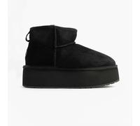 EMU Australia STINGER MICRO FLATFORM Womens Sheepskin Boot Black - UK 5