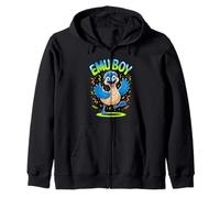 Emu Boy Mens Funny Cartoon Aussie Outback Bird Australia Zip Hoodie