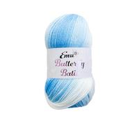 Emu Butterfly Batik DK Acrylic Yarn 100g Ball 360m, Azure Morpho - 003