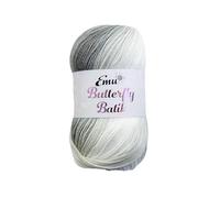 Emu Butterfly Batik DK Acrylic Yarn 100g Ball 360m, Graphite Skipper - 004