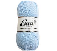Emu Classic Aran Acrylic Yarn 100g Ball 210m, Baby Blue - 109