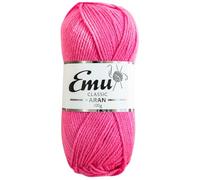 Emu Classic Aran Acrylic Yarn 100g Ball 210m, Bubblegum - 126