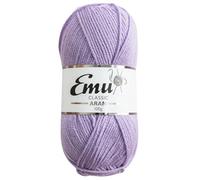Emu Classic Aran Acrylic Yarn 100g Ball 210m, Lilac - 107