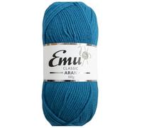 Emu Classic Aran Acrylic Yarn 100g Ball 210m, Peacock - 138