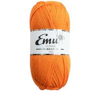 Emu Classic Aran Acrylic Yarn 100g Ball 210m, Pumpkin - 115