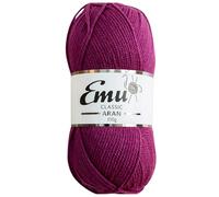 Emu Classic Aran Acrylic Yarn 100g Ball 210m, Purple - 195