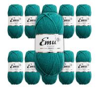 Emu Classic Aran Acrylic Yarn 100g Balls 210m, Pack of 10, Seafoam - 144