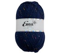 Emu Classic Aran with Wool Tweed Yarn 400g Ball 840m, Midnight Tweed - 226