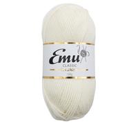 Emu Classic Chunky Acrylic Yarn 100g Ball 164m, Cream - 102