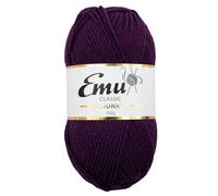 Emu Classic Chunky Acrylic Yarn 100g Ball 164m, Dark Aubergine - 166