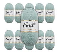 Emu Classic Chunky Acrylic Yarn 100g Balls 164m, Pack of 10, Glacier - 143