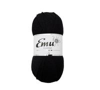 Emu Classic DK Acrylic Yarn 100g Ball 282m, Black - 123