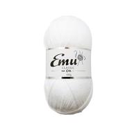 Emu Classic DK Acrylic Yarn 100g Ball 282m, White - 101