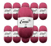 Emu Classic DK Acrylic Yarn 100g Balls 282m, Pack of 10, Clover - 128