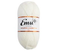 Emu Classic Super Chunky Acrylic Yarn 100g Ball 107m, Cream - 102