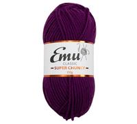 Emu Classic Super Chunky Acrylic Yarn 100g Ball 107m, Grape - 180