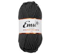 Emu Classic Super Chunky Acrylic Yarn 100g Ball 107m, Graphite - 182