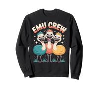 Emu Crew Funny Cartoon Aussie Outback Bird Birthday Party Sweatshirt