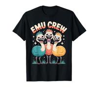 Emu Crew Funny Cartoon Aussie Outback Bird Birthday Party T-Shirt