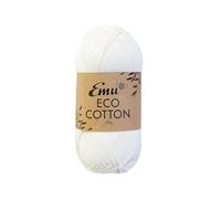 Emu Eco Cotton DK Recycled Yarn 100g Ball 300m, White - 001