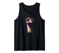 Emu Ostrich With Sunglasses Farm Farmer Farming Eggs Funny Tank Top
