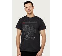 EMU Spacesuit Blueprint T-Shirt NASA Black M