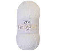 Emu Treasure 4 Ply - White (500)