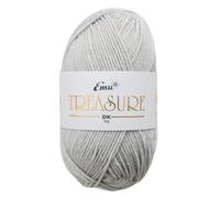 Emu Treasure DK Super Soft Nylon Blend Yarn 50g Ball 163m, Silver - 509