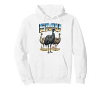 Emu Vintage 70s 90s Retro Emu Birds Animal Lover Emu Pullover Hoodie