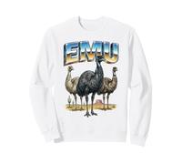 Emu Vintage 70s 90s Retro Emu Birds Animal Lover Emu Sweatshirt