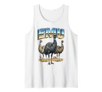 Emu Vintage 70s 90s Retro Emu Birds Animal Lover Emu Tank Top