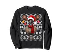 Emu Xmas Ugly Sweaters Festive Santa Emu Bird Christmas Sweatshirt