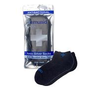 EMUAID Ionic Silver Socks - Antibacterial & Anti-Microbial Silver Fiber, Moisture & Odor Control, One Pair - Pairs Perfectly with EMUAID Ointment for Healthy Feet - Unisex, Navy